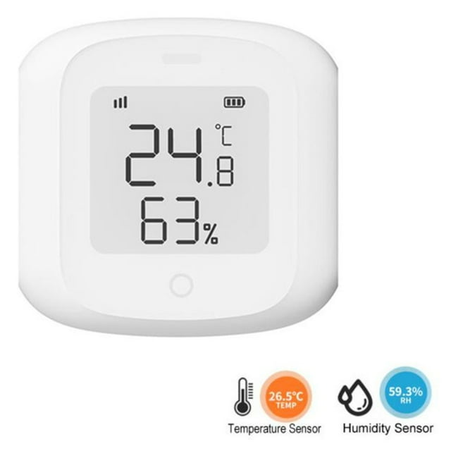 Thermomètre à Écran Intérieur avec Capteur Intelligent de Température et d'Humidité Wi‐Fi pour Tuya