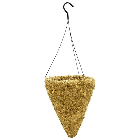 14" Cone Sphagnum Moss Hanging Basket W/Wire Hanger - Master Gardener Preferred!