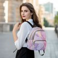 thumbnail image 6 of JIALIOU Mini Backpack Purse for Women Quilted Casual Daypack Small Travel Shoulder Bag, Dreamy Marble, 6 of 7
