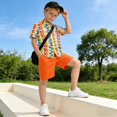 thumbnail image 5 of Dailycode Small Short Sleeve Button Down Shirts Rainbow Hounds Tooth Casual Shirt 3-10 Years, 5 of 9