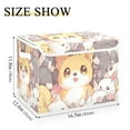 thumbnail image 3 of Cute Big Eyes Dog Large Storage Bins with Linen Collapsible Lid Storage Box 16.7 x 12.6 x 11.8in, 3 of 7