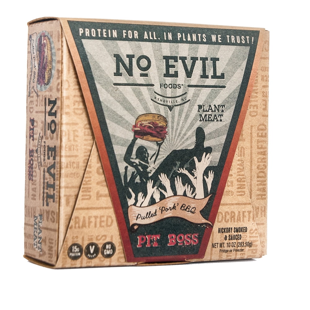 No Evil Foods Plant Meat Pit Boss Pulled Pork BBQ, 10 oz