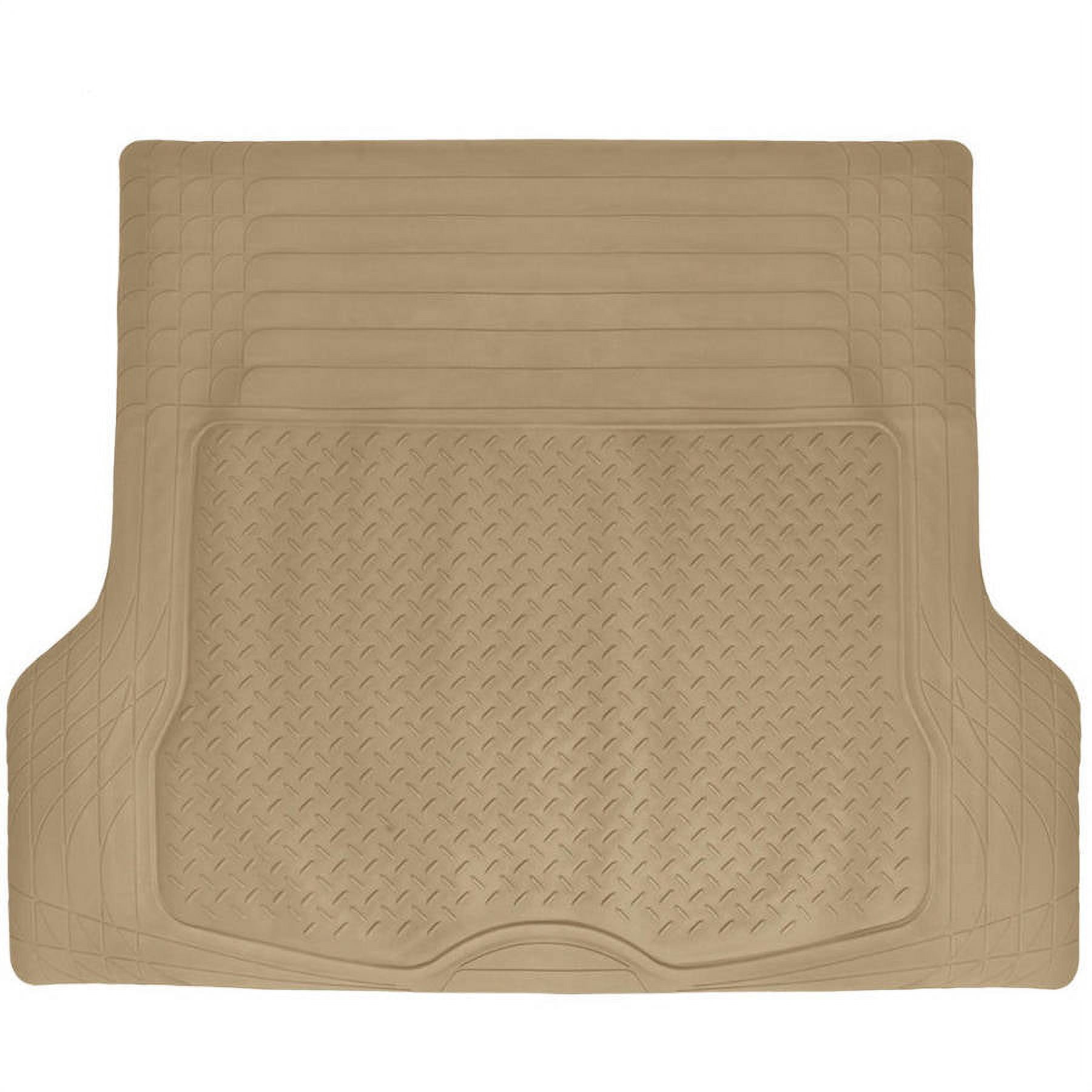 BDK Car SUV and Van Floor Rubber Mats with Cargo Trunk Mat, Heavy Duty All Weather Protection, 3 Colors