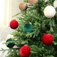 thumbnail image 3 of 3.14" Velvet Christmas Balls, 12PCS 80MM Plastic Christmas Ball Ornaments for Xmas Tree Hanging Decorations, for Holiday Party Valentine's Day Decor, 3 of 6