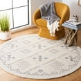 thumbnail image 2 of SAFAVIEH Casablanca Loew Diamond Area Rug, Ivory/Black, 6' x 6' Round, 2 of 8