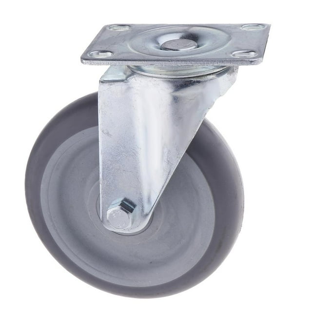 5 '' base de goma del echador muebles de la de giratoria del eslabón giratorio de la capacidad 100kg kusrkot Rueda giratoria para trabajo pesado