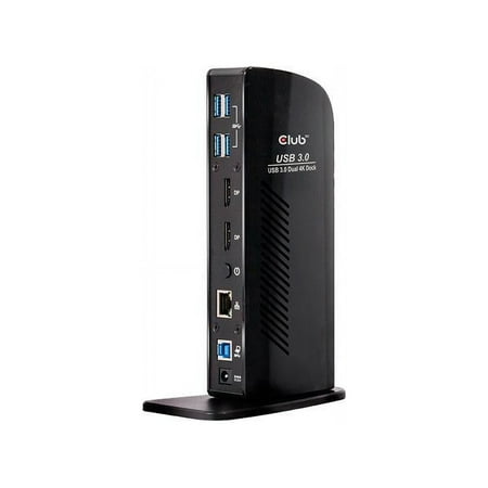 UPC: 0841615100965 | Club3D Black CSV-1460 USB 3.0 Dual Display 4K60Hz Docking Station