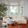 thumbnail image 2 of Olafur Cream Linen Sectional - RAF, 2 of 14