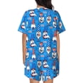thumbnail image 3 of Picia Gnomes in USA Pajamas Sets for Women Soft Short-Sleeved Pjs with Lounge Shorts Two Piece Sleepwear-Medium, 3 of 9