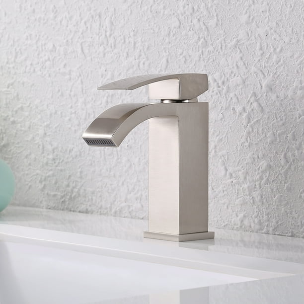 KES Single Handle Waterfall Bathroom Vanity Sink Faucet with Extra