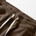 thumbnail image 5 of Mgmyaa Mens Cargo Shorts Casual Drawstring Elastic Waist Corduroy Summer Beach Shorts with Pockets, 5 of 5