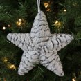 thumbnail image 2 of 9.5" Grey and White Plush Star Christmas Ornament, 2 of 3