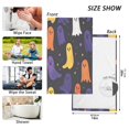 thumbnail image 6 of Yayeee 2 Pack Hand Towels for Bathroom 100% Cotton 16" x 28" Soft Absorbent Kitchen Towel, Halloween Colorful Ghosts, 6 of 7