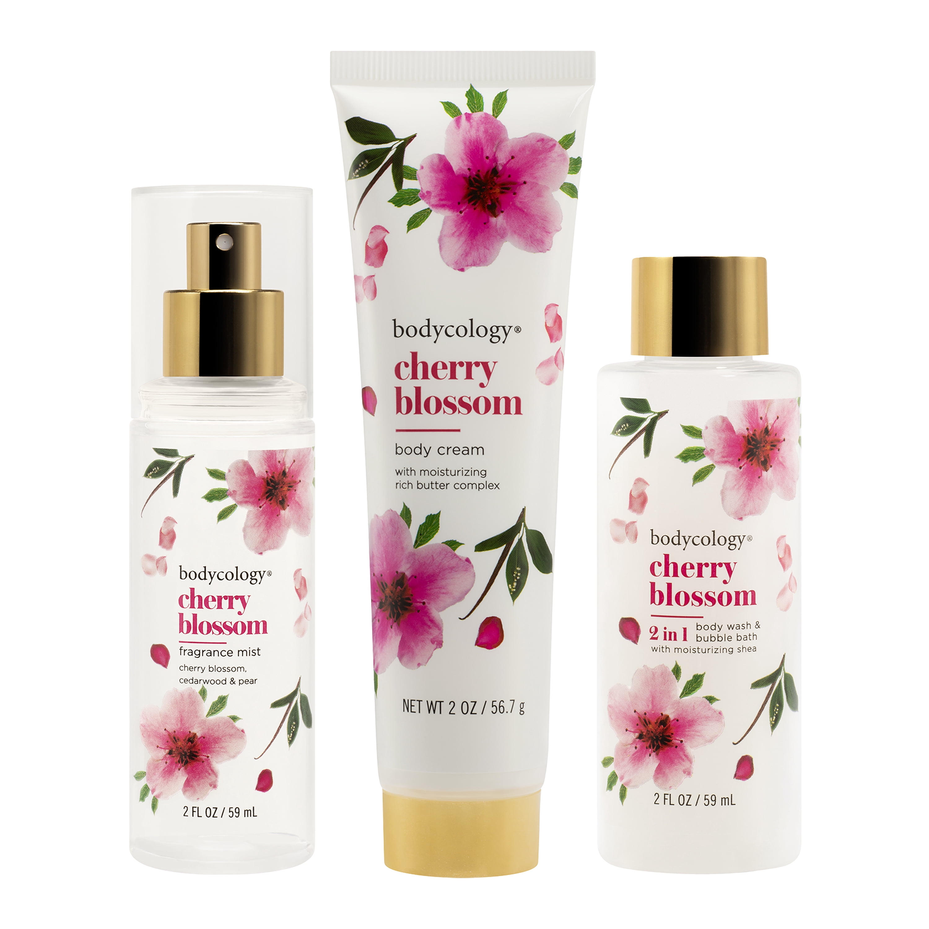 Bodycology Cherry Blossom Body Care Gift Set, 3 Piece