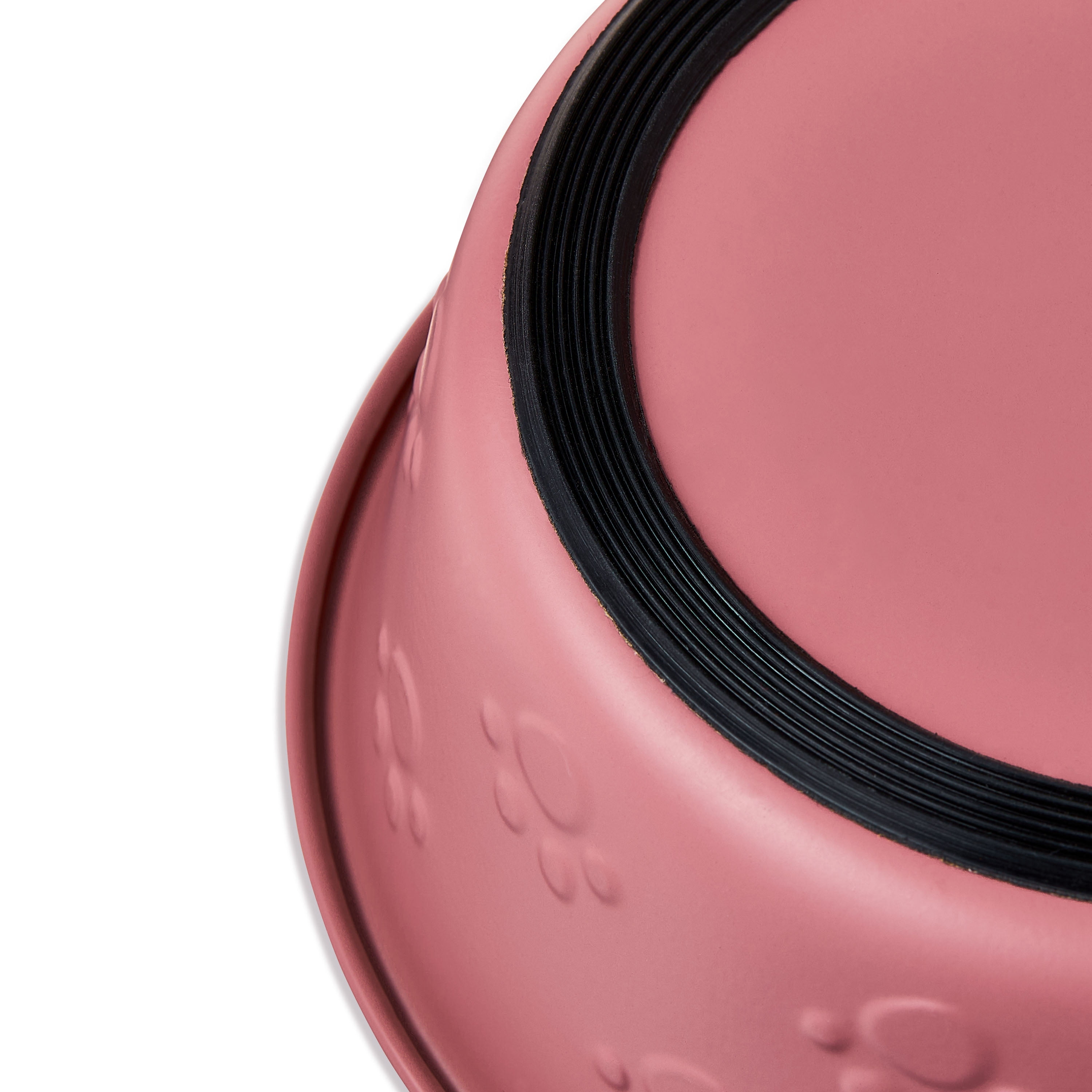 Vibrant Life Medium Stainless Steel Embossed Dog Bowl, Pink Paws