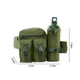 thumbnail image 3 of Tuobarr Backpack, Multi Functional Waist Pack, Single Shoulder Hip Belt Bag Packs Water Resitive Waist Bag Pouch Hiking Climbing Outdoor Bumbag with Water Bottle Pocket Army Green, 3 of 5