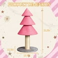 thumbnail image 5 of Tcbosik Pink Christmas Tree Cat Scratcher, 31.5-Inch Cat Scratching Post with Sisal Rope & Soft Gray Fleece Base, Festive Pet Toy for Holiday Decor, 5 of 6