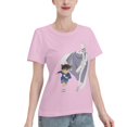 thumbnail image 2 of Women's Basic Short Sleeve T-Shirt Conan and Kaito Kidd, 2 of 6