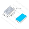 thumbnail image 3 of 20x11x5mm Without or With Thermal Tape Silver Heatsinks Aluminum Cooler Radiator Cooling Silver With Pad 20pcs, 3 of 5