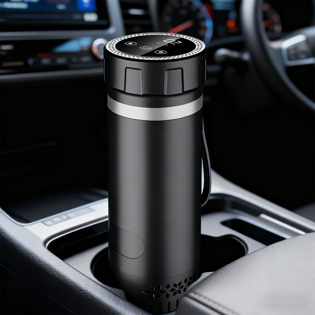 Miiottaa Battery Operated Chilling Glass Tiny Refrigerator Plan For Car Travel Cold Drink Storage