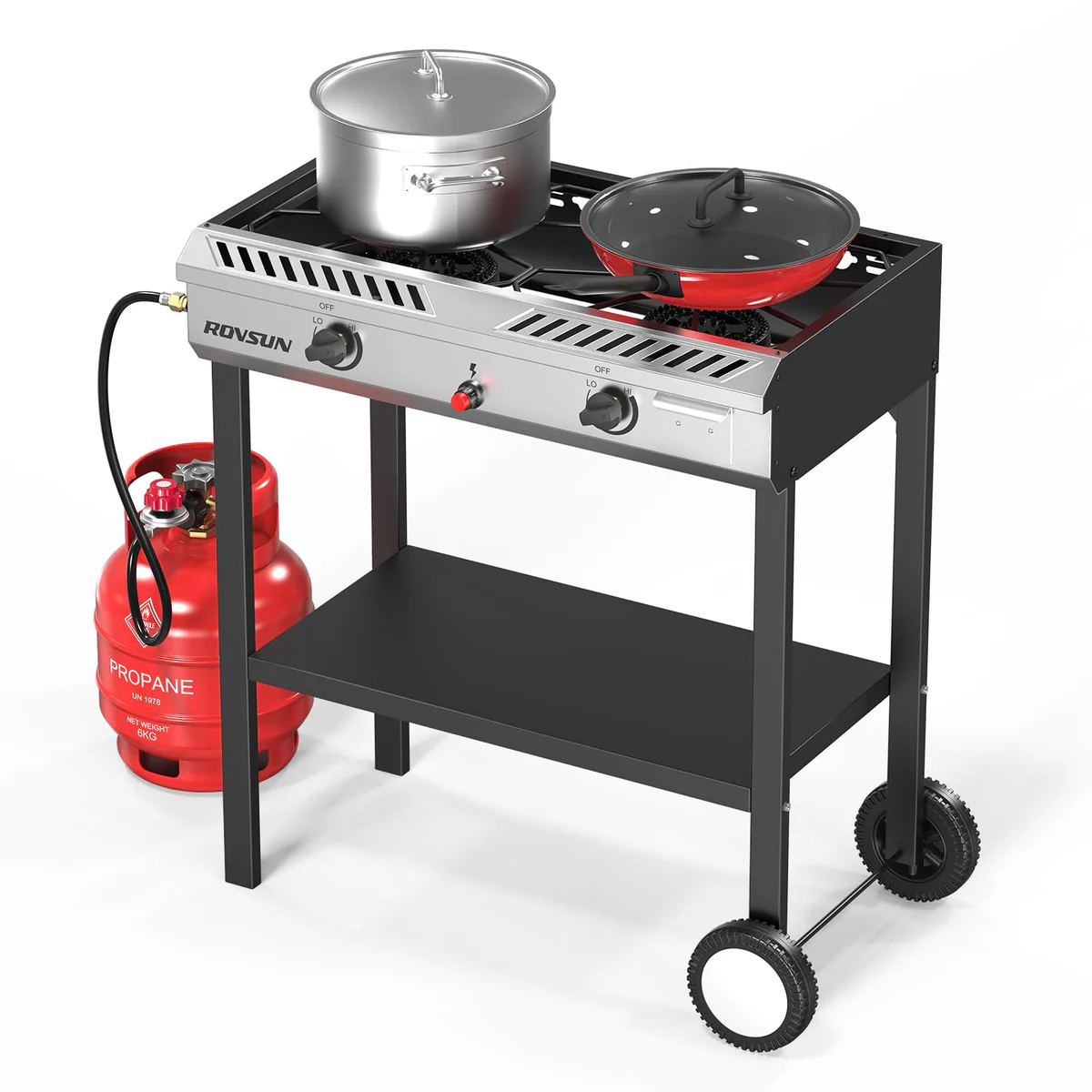 Ktaxon, 2 Burner Propane Stove Gas Cooker, 150,000 BTU Outdoor