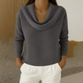 thumbnail image 2 of Women's Casual Long Sleeve Pullover Sweatshirt Hoodie Top for Loungewear Streetwear and Travel Outfits Fashion Essential Gift for Women | CSEONE,Gray XL, 2 of 9