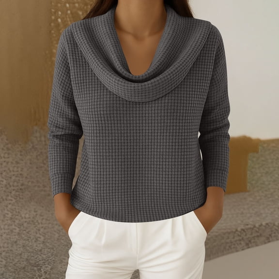 YueHuiYing Womens Long Sleeve Tunic Top V Neck Shirts Dressy Casual Business Blouses Pullover Sweatshirt