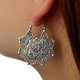 thumbnail image 4 of Vintage Mandala Flower Drop Dangle Earring Pendant Earrings, 4 of 5