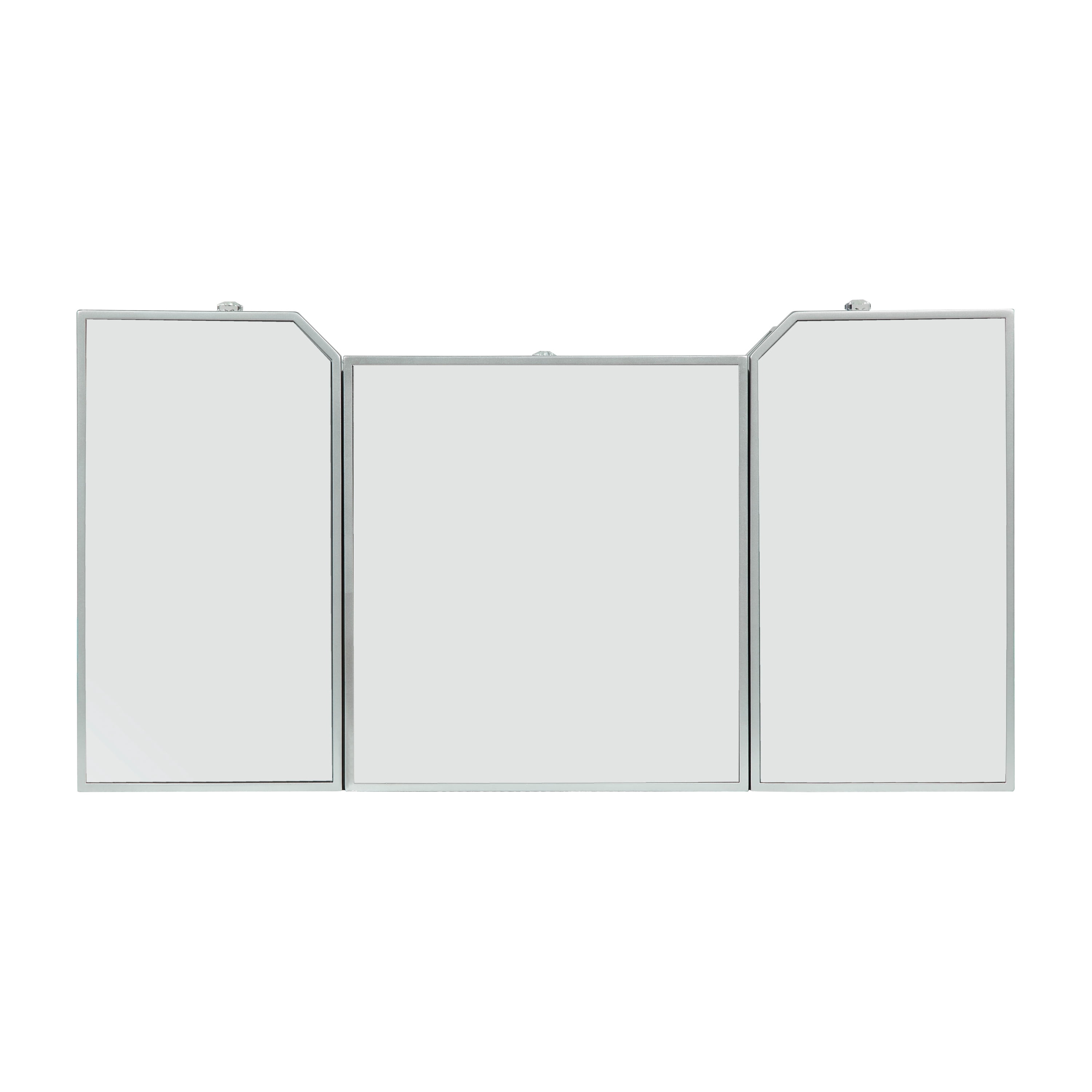 Furniture of America Boise Contemporary 2-Piece Lift-Top Vanity Set, Silver