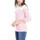 thumbnail image 4 of BLUSA CHIC INSPIRADA PARA MUJER, A RAYAS, BLOQUE DE COLOR, DE MANGA LARGA, CAMISETA CASUAL XL ROSA CLARO, 4 of 7