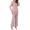 thumbnail image 4 of Conjunto de traje de oficina para mujeres INSPIRE CHIC con blazer de un botón y pantalones de traje S Rosa Polvoriento, 4 of 6