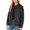 Black, variant on Drovellove Plus Size Women's Faux Leather Jacket with Stand Up Collar | Long Sleeve Zippered Outwear with Pockets for Casual Daily Wear