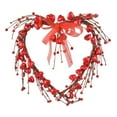 thumbnail image 3 of Valentine's Day Wreath Decoration Wood Hearts, 12.59 Inch Valentines Door Wreath for Front Door Decor Outdoor Indoor Home Wedding Anniversary, 3 of 7