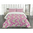 thumbnail image 3 of Ambesonne Fish Quilted Bedspread Set 3 Pcs, Tropical Ocean Diving, Queen Size, Apple Green Magenta, 3 of 5