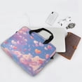 thumbnail image 5 of 16" Laptop Briefcase for Work Travel Laptop Shoulder Bag Carrying Handbag Laptop Case Pink and White Hearts Pattern, 5 of 8
