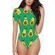 thumbnail image 1 of Fotbe Cartoon Fruit 1 Body de Mujer con Cuello Redondo y Mangas Cortas, Sin Mangas Ajustado, Suave, Cómodo y Básico-Large, 1 of 7