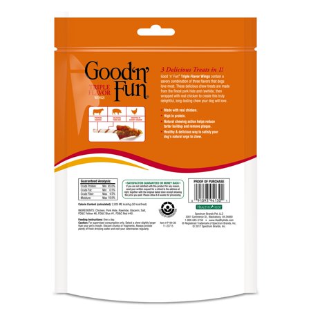 Good 'n' Fun Triple Flavor Wings Snack for All Dogs, 12.0 oz - Image 6