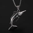 thumbnail image 4 of Punk Vintage Tuna Shape Men's 14K White Gold Pendant Gothic Biker Animal Pendant Necklace Fashion Jewelry Gifts, 4 of 6