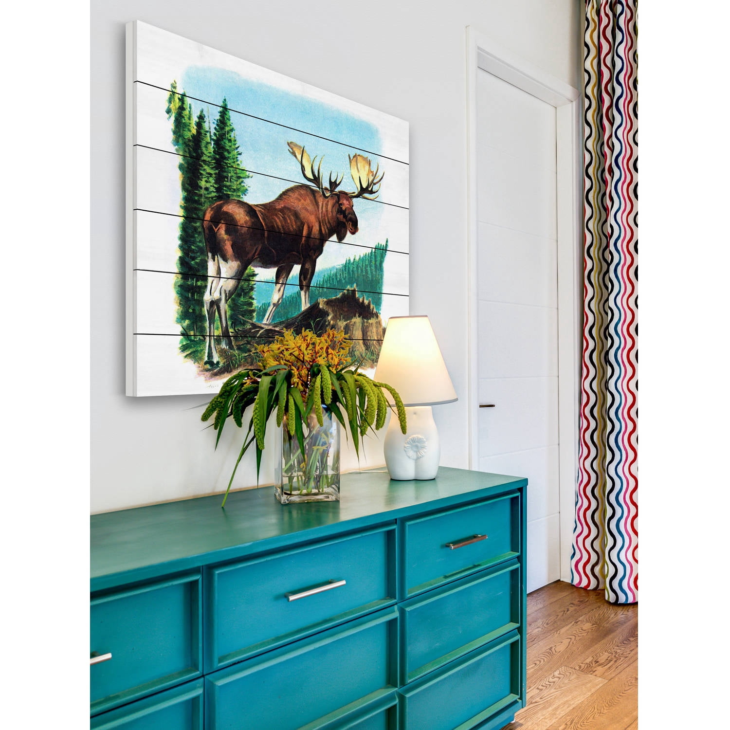 Marmont Hill "Twig Eater" Painting Print on White Wood