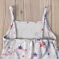 thumbnail image 5 of XXWXYD Toddler Girls Independence Day Patriotic Romper American Flag Jumpsuit with Spaghetti Straps Stars Design Summer Adjustable Comfortable Holiday Outfit Playwear, 5 of 7