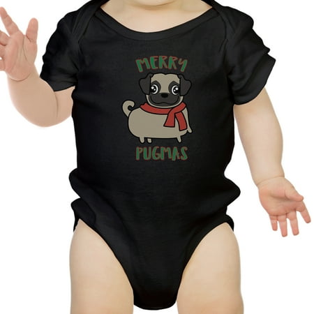 

Merry Pugmas Pug Baby Bodysuit Funny Baby Clothing Gifts