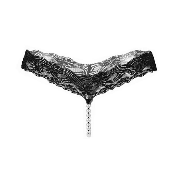 Minnieouse Tanga de perlas para mujer lenceria Sexy con diseno de encaje ropa interior para chica Tanga de fibra elastica transpirable Disfraces de disfraces PC 1 Bodega Aurrera en linea