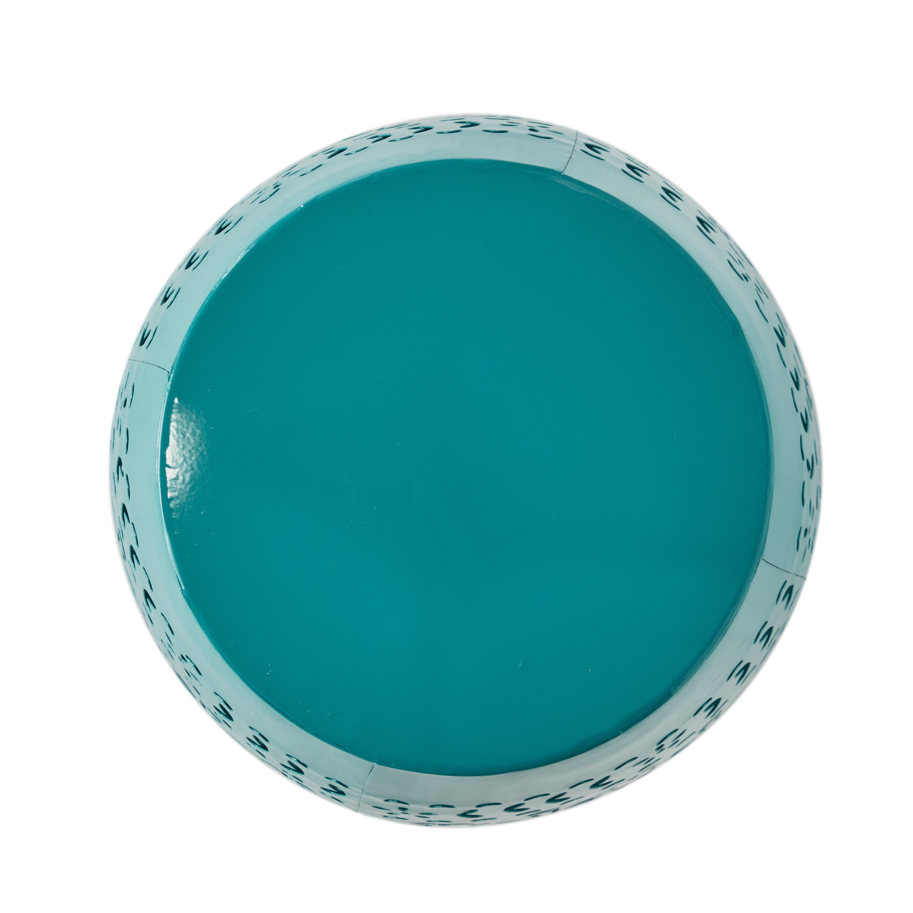 Outdoor Metal Accent Side Table 12 Inch, Simple Decor Table for Patio Garden, Teal