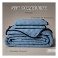 thumbnail image 3 of Edredón Ligero Real Textil + 2 Fundas de Almohada, Juego de Colcha King Size, Color Azul Medio, 3 of 9