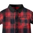 thumbnail image 2 of felwors Garçons Flamant Rose Chemise Boutonnée Décontractée d'Été Ensemble 2 Pcs Chemise Boutonnée et Short, Chemise à Manches Courtes Boutonnée devant pour Vacances, Tailles 4 Ans-10 Ans (Rouge, 9-10 Ans), 2 of 2