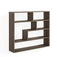 thumbnail image 3 of Danya B Large Rectangular 7.75"W x 37"D x 31.5"H 6-Shelf Wall Shelves, Weathered Oak, 3 of 3