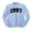 Light Blue, variant on 1997 College Style Sweatshirt Unisex Large White