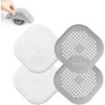 thumbnail image 1 of 4 piezas de tapas de desagüe tapón de pelo para desagüe de ducha tapón de bañera protectores de desagüe para el hogar con ventosa tapa de fregadero para baño bañera y cocina (2 grises + 2 blancos) Vhermosa DLM686, 1 of 7