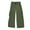 Green - olive, variant on P.J. Salvage Womens Cargo Pajama Lounge Pants, Black, Small