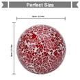 thumbnail image 3 of Hiziwimi 3Pcs 8cm/3.15inch Red Mosaic Decoration Ball Set Centerpiece Balls Gradient Mosaic Glass Solid Ball , for Centerpiece Bowls, Vases, Tables, Wedding, Party Thanksgiving Christmas Decoration, 3 of 5